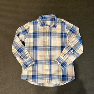 Mayoral plaid button down shirt , size 6